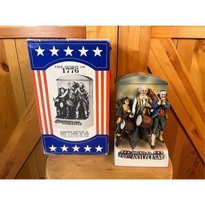 Bourbon Decanter, Spirit of 1776, McCormick, Ceramic, Vintage, Music Box Read